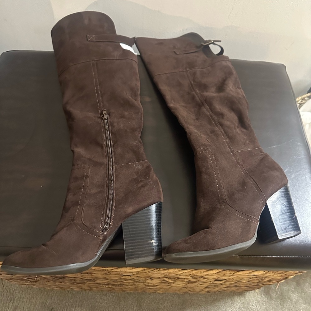 Chocolate brown knee length boots